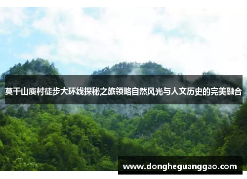 莫干山庾村徒步大环线探秘之旅领略自然风光与人文历史的完美融合